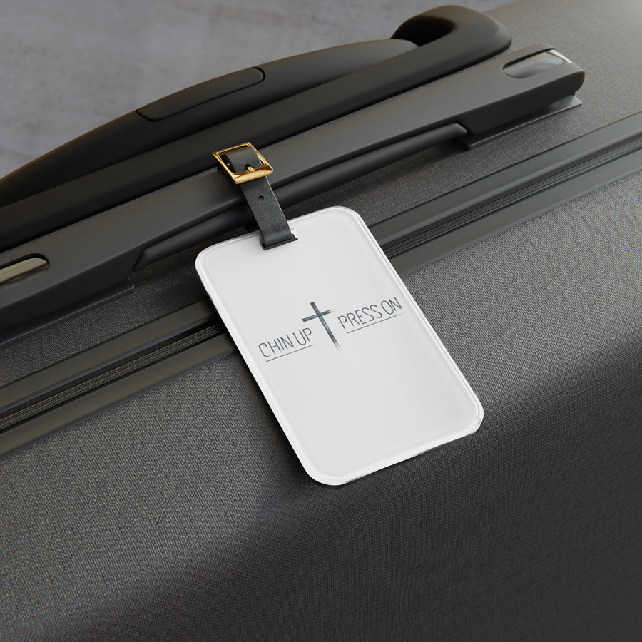 Luggage tag product photo.